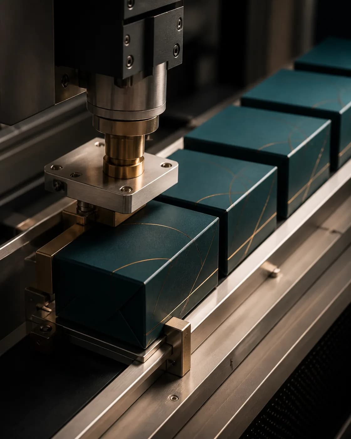 Precision production detail for premium custom packaging