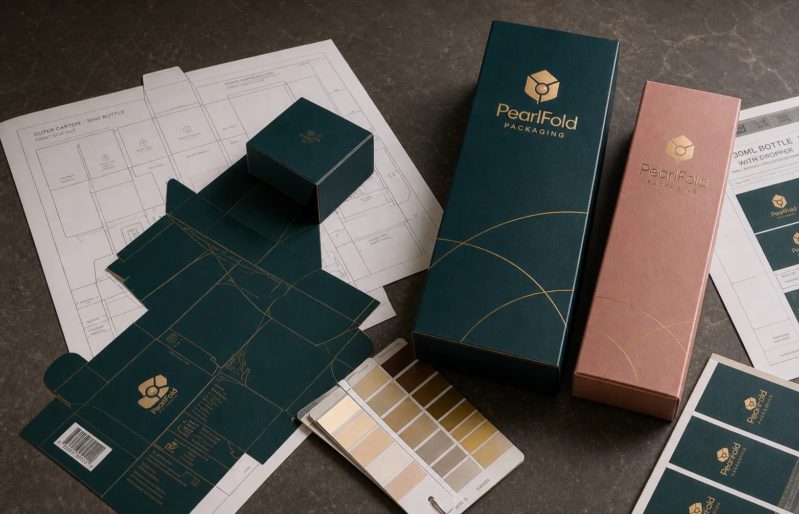 PearlFold packaging artwork and prepress preparation