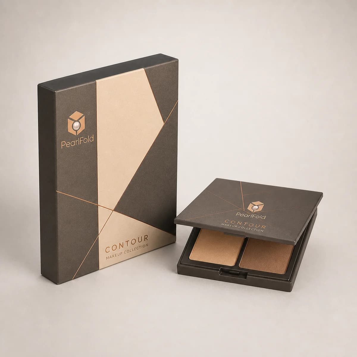Custom contour packaging shown from a three-quarter side angle