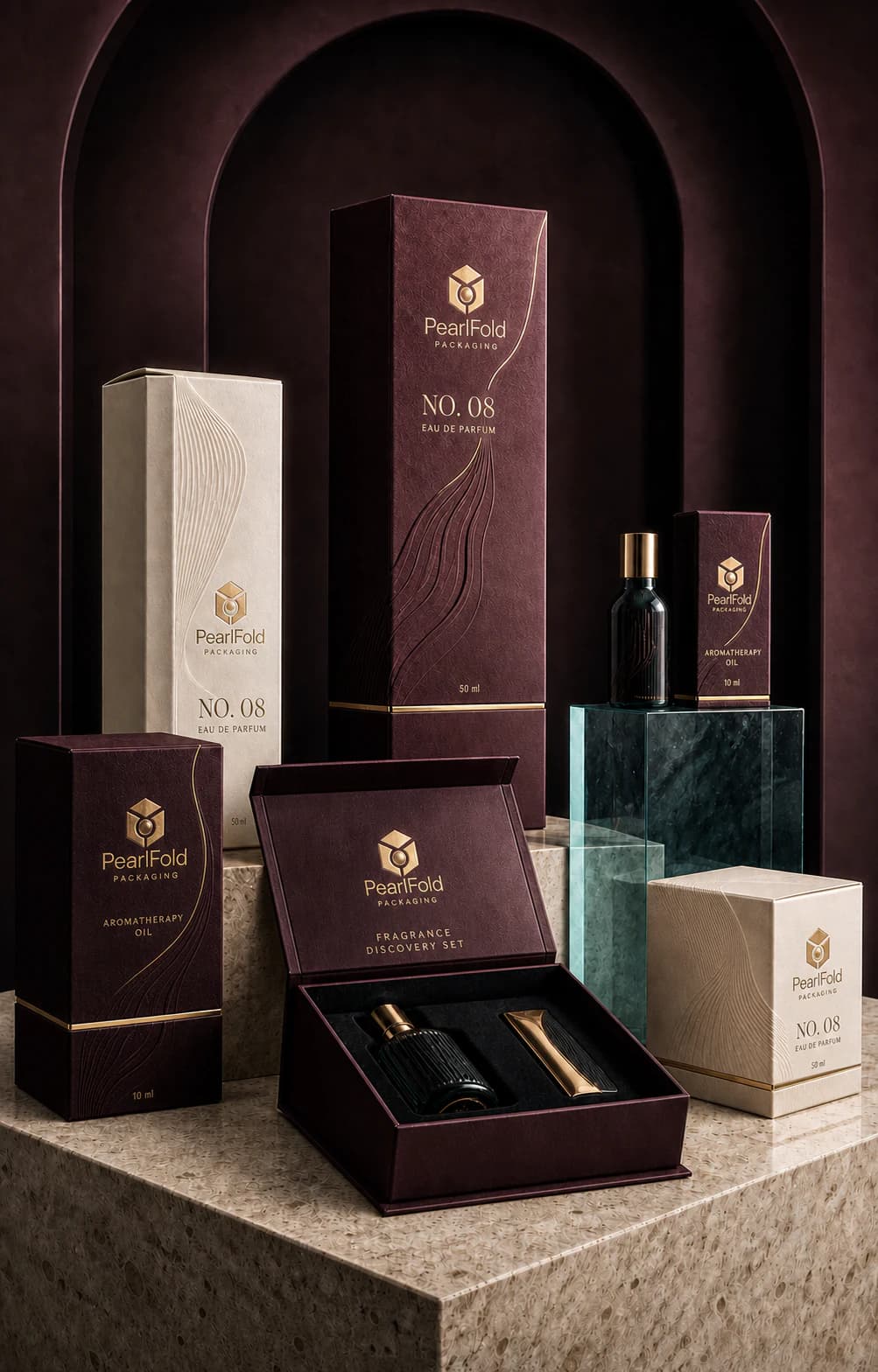 Premium custom fragrance & aromatherapy packaging